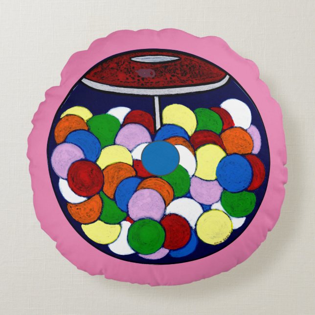 Gum Ball Machine Round Cushion (Front)