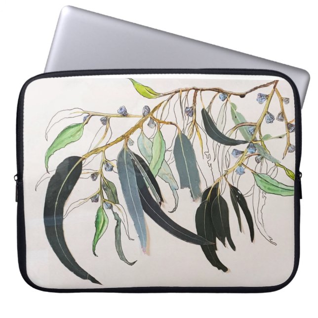gum leaf laptop case (Front)