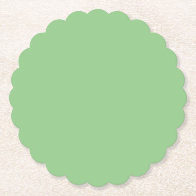 Gum Leaf,Pale Leaf,Pixie Green, Paper Coaster (Front)