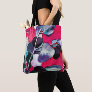 Gum leaves Eucalyptus watercolor art Tote Bag