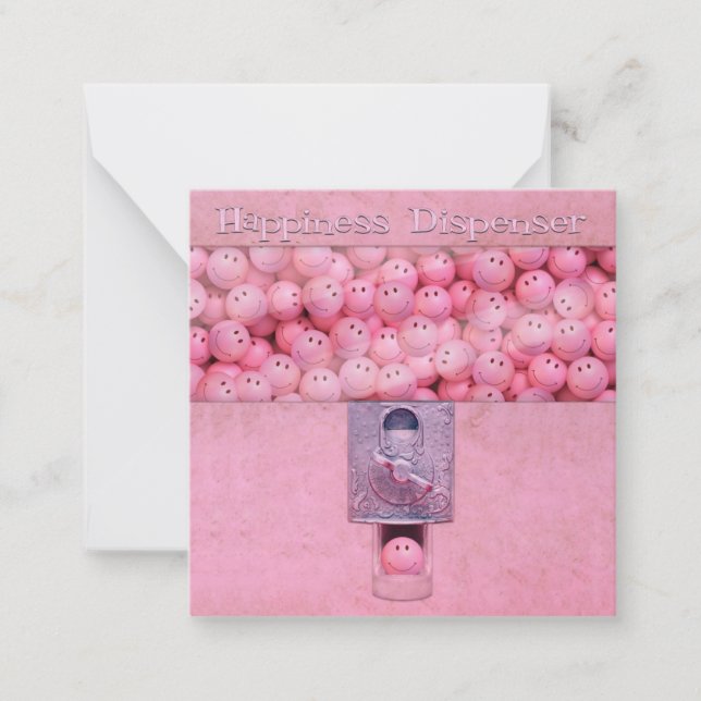 Gumball Ball Machine Happiness Dispenser Card (Front)