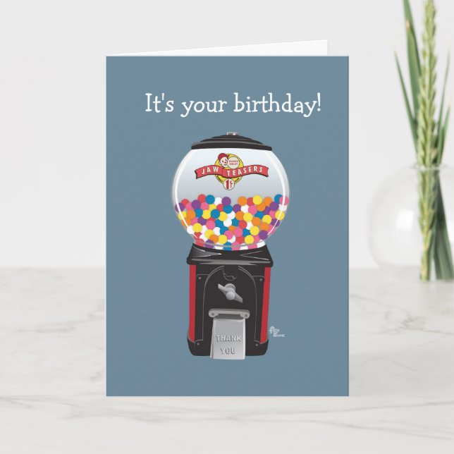 Gumball Machine Birthday Card (Front)
