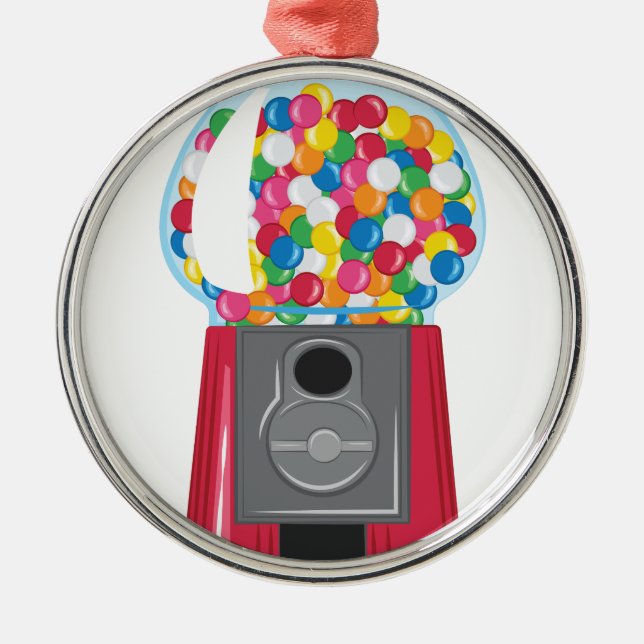Gumball Machine Metal Ornament (Front)