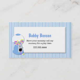 Gumball Machine Play Date Card