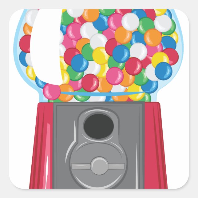 Gumball Machine Square Sticker (Front)