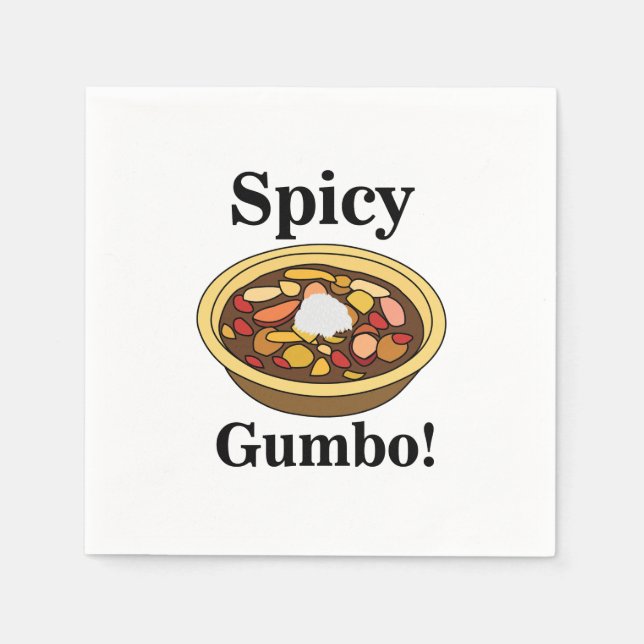 Gumbo Food Spicy Gumbo Party Napkin (Front)