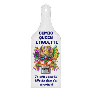 Gumbo Queen Gumbo Etiquette French Paddle Only Cutting Board
