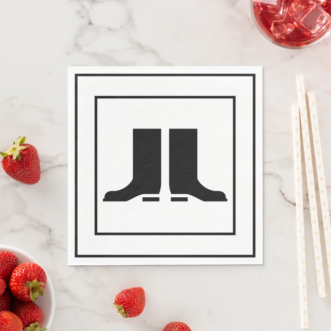 Gumboot Sign Paper Napkins (Creator Uploaded)