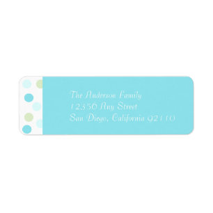 Gumdrop Return Address Label (blue)