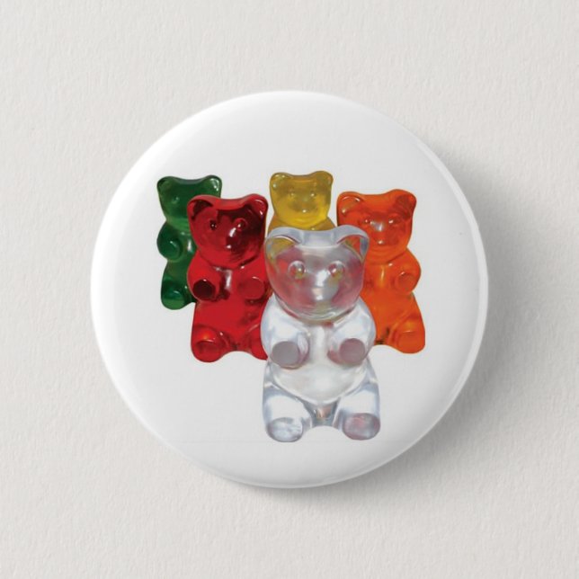 Gummi bears 6 cm round badge (Front)