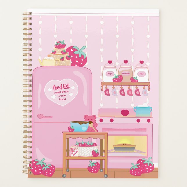 Gummi Sweet Baking Bear Spiral Planner (Front)