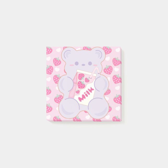 Gummi Sweet Strawberry Milk Post-it Notes (Front)