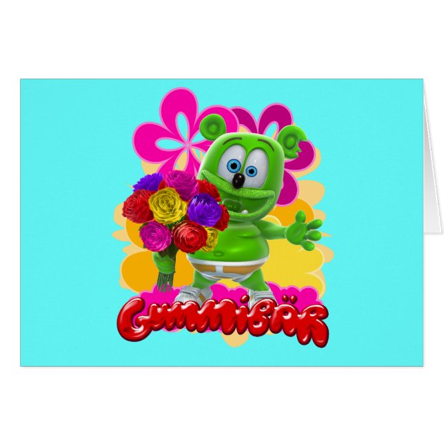 Gummibär Floral Card (Front Horizontal)