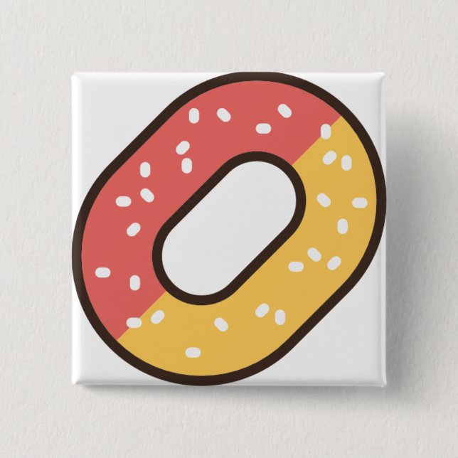 gummy 15 cm square badge (Front)