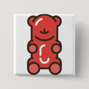 gummy-bear 15 cm square badge