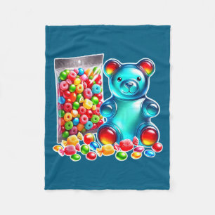 Gummy bear candy sour chew  fleece blanket