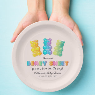 Gummy Bear Colourful Jelly Candy Baby Shower Paper Plate