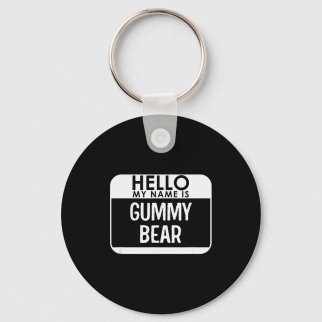 Gummy Bear Costume Funny Easy Last Minute Hallowee Key Ring (Front)