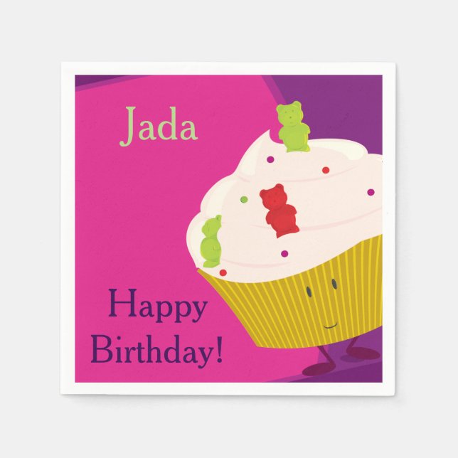 Gummy Bear Cupcake | Paper Napkins (Front)