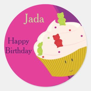 Gummy Bear Cupcake   Sticker