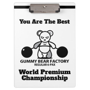 Gummy Bear Factory Championship w/ vivid bear Clipboard