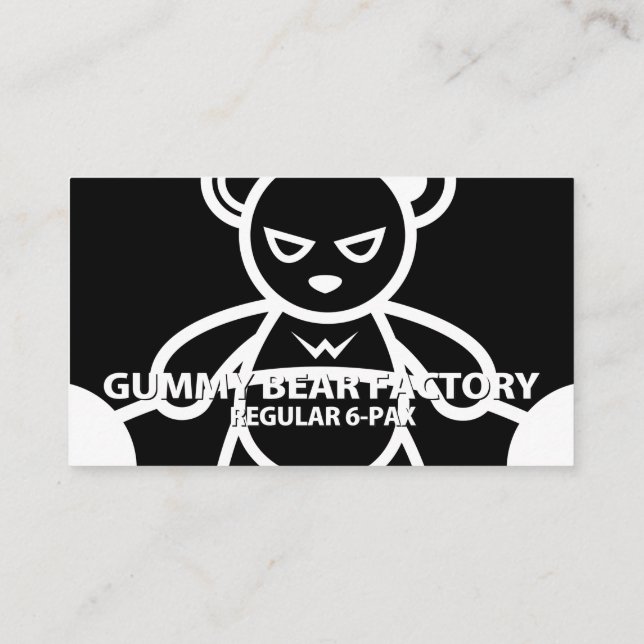 Gummy Bear Factory /gym/fitness Business Card (Back)