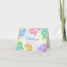 Gummy Bear Modern Realistic Folded Thank You Card