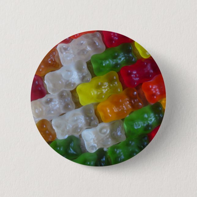 Gummy Bear Pattern 6 Cm Round Badge (Front)