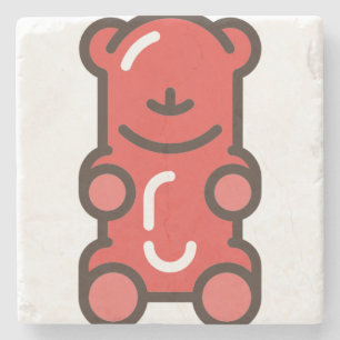 gummy-bear stone coaster