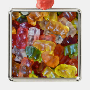Gummy Bears Background Metal Tree Decoration