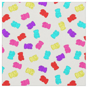 gummy bears colourful rainbow candy fabric