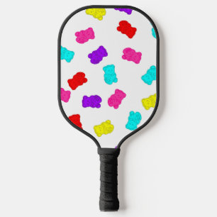 gummy bears colourful rainbow candy pickleball pad paddle
