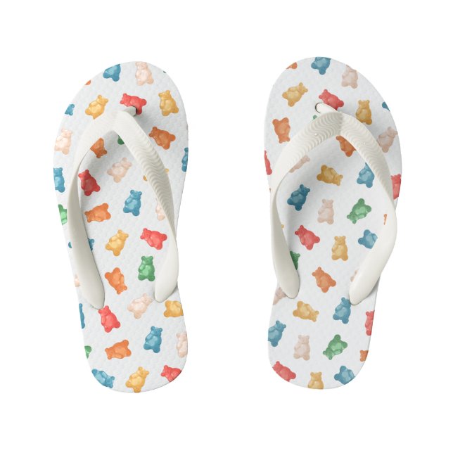Gummy Bears Pattern Kid's Thongs (Footbed)