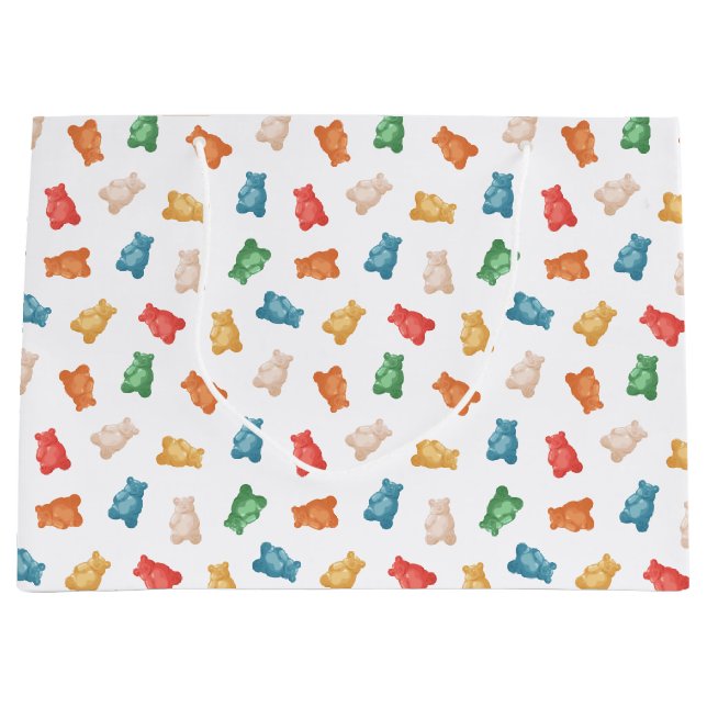 Gummy Bears Pattern Large Gift Bag (Front)