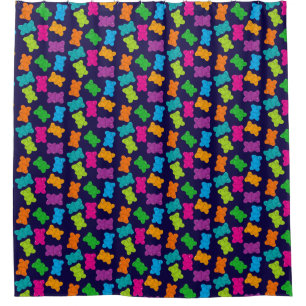 Gummy Bears Pattern Shower Curtain