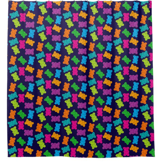 Gummy Bears Pattern Shower Curtain (Front)