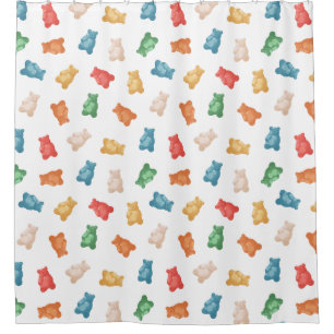 Gummy Bears Pattern Shower Curtain