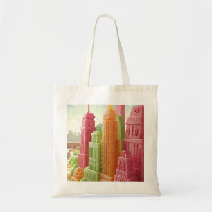 Gummy Candy Skyline Birthday Card Tote Bag