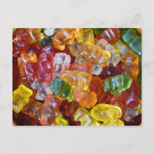 gummy candy yummy postcard