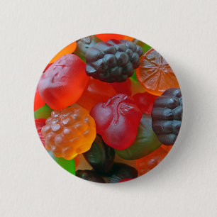 Gummy Fruit 6 Cm Round Badge