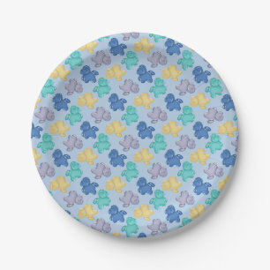 Gummy Horses Glacial Berry Blue Paper Plates