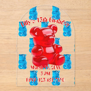 Gummy Jelly Acrylic Invitations