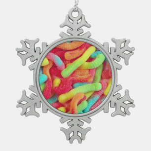 Gummy worms candy christmas ornament