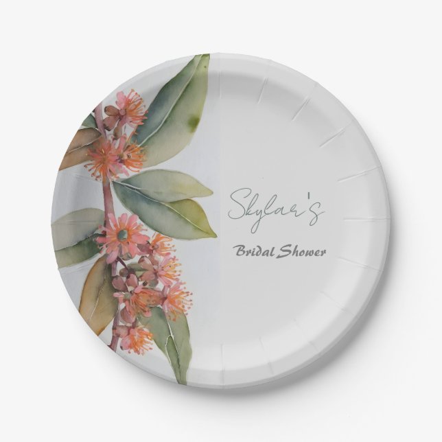 Gumnut Flowers Celebration Paper Plate (Front)