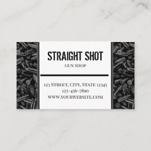 Gun Ammo Firearms Bullet Slate Sporting Goods Business Card