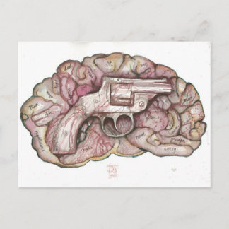 Gun Brain Postcard