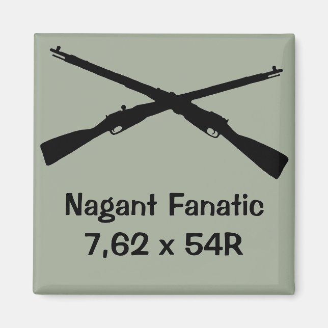 Gun cabinet magnet for Nagant collector! (Front)