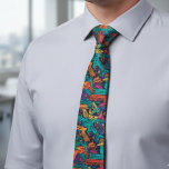 Gun Colourful Shooting Shooter Pattern Tie<br><div class="desc">This design may be personalised in the area provided by changing the photo and/or text. Or it can be customised by choosing the click to customise further option and delete or change the colour of the background, add text, change the text colour or style, or delete the text for an...</div>