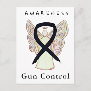 Gun Control Awareness Black Ribbon Cards