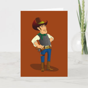 Gun Control Debate, Cowboy Greeting Card
